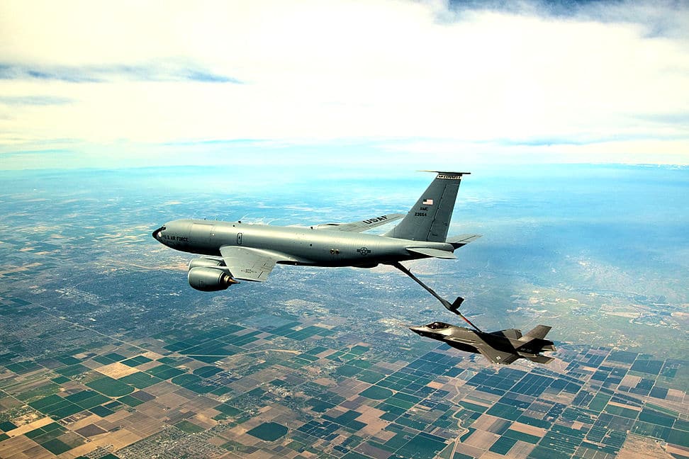 KC-135 Refuels F-35 Lightning Chile