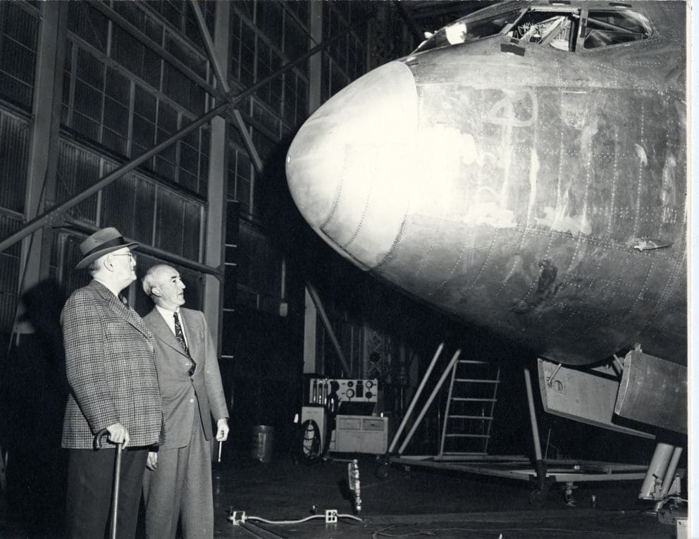 William Boeing Sr. con Bill Allen e i file biografici del Boeing -80 / 707 Prototipo del Boeing 707 Dash 80