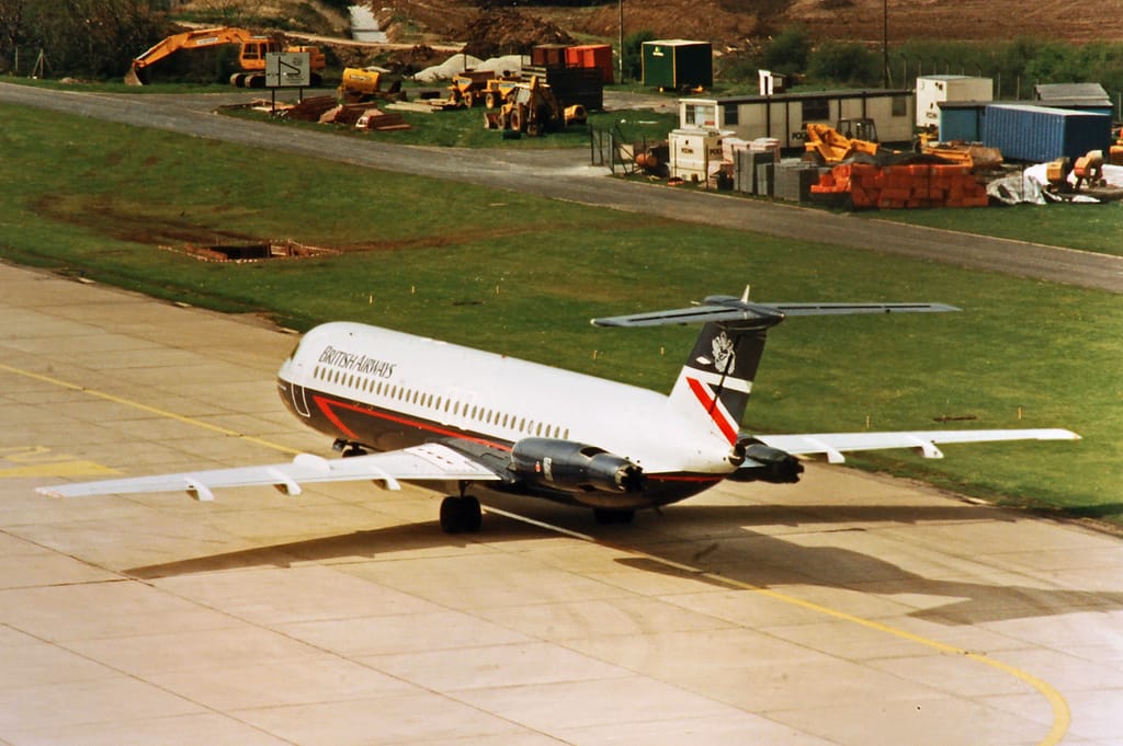 British Airways BAC One-Eleven aircraft in flight