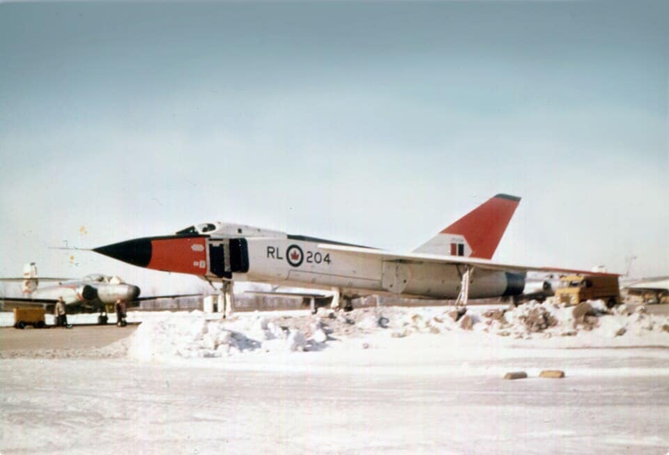 Avro CF-105 Arrow RL-202 in flight during testing