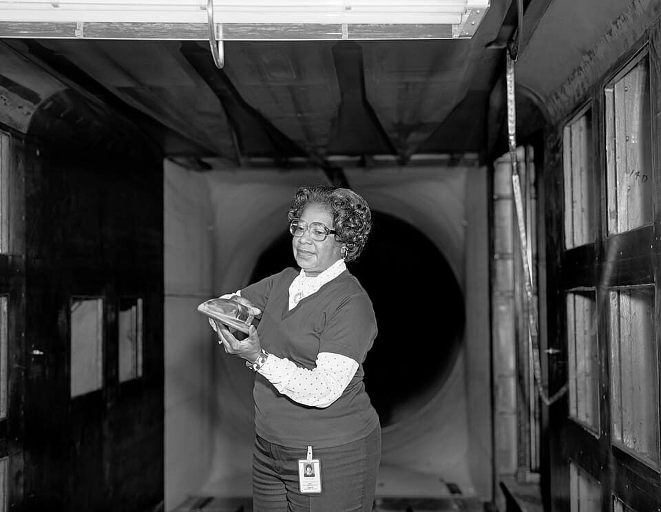 Mary Jackson working in NASA Langley wind tunnel
