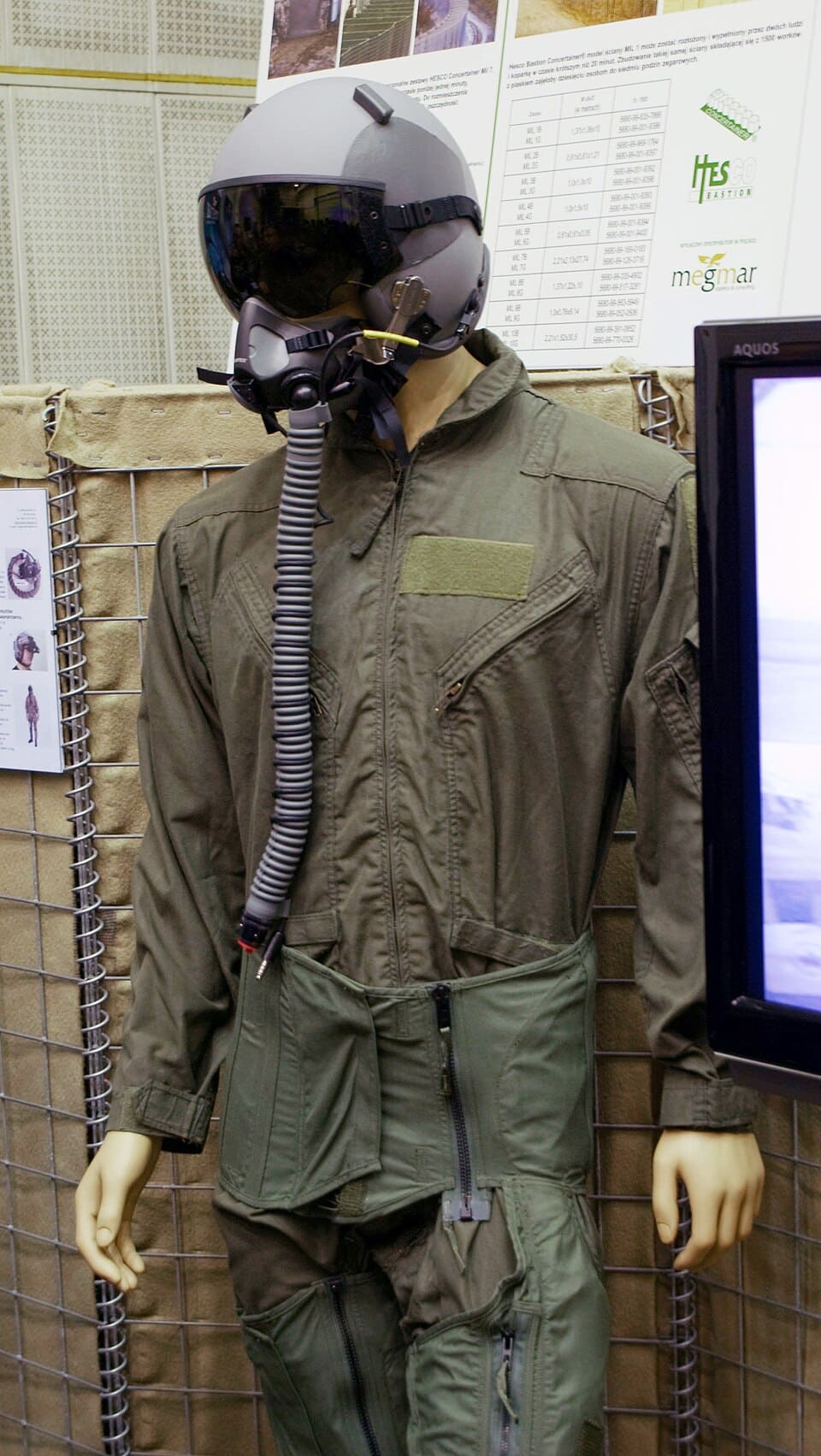 Anti-G suit for fighter jet flight