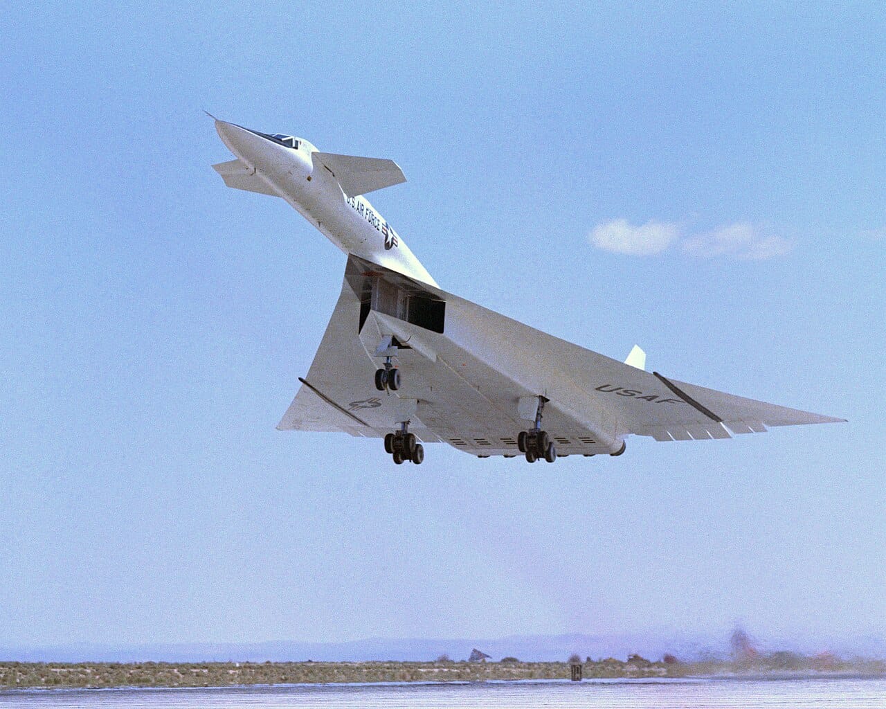 North American XB-70A Valkyrie in flight at high altitude