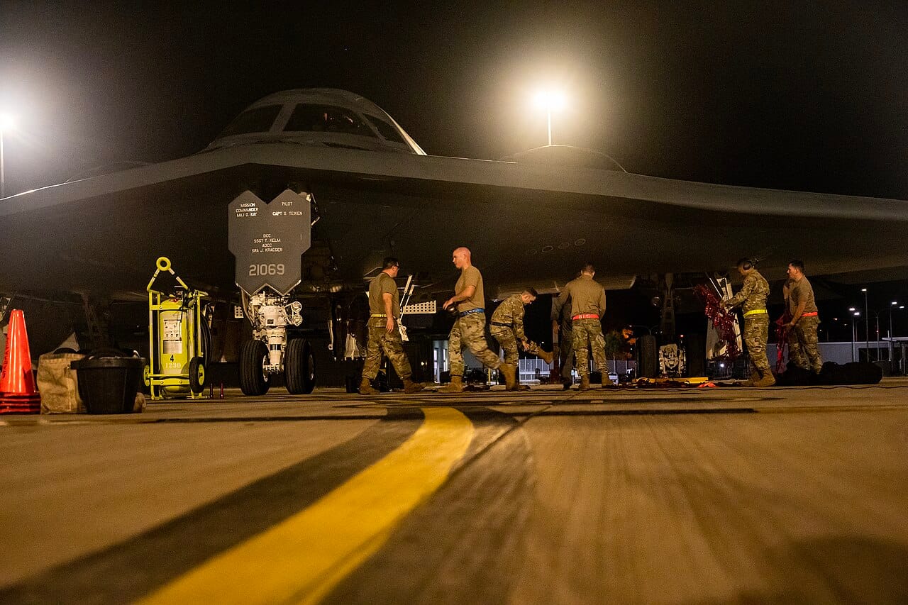 A B-2 Spirit stealth bomber