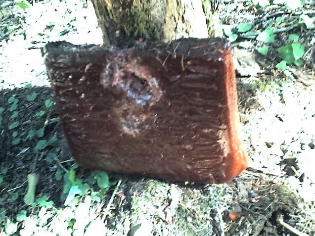 A block of pykrete after being shot