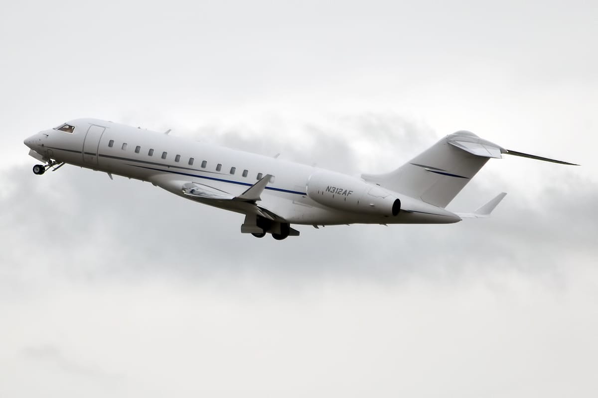 A standard Bombardier Global 6000 business jet