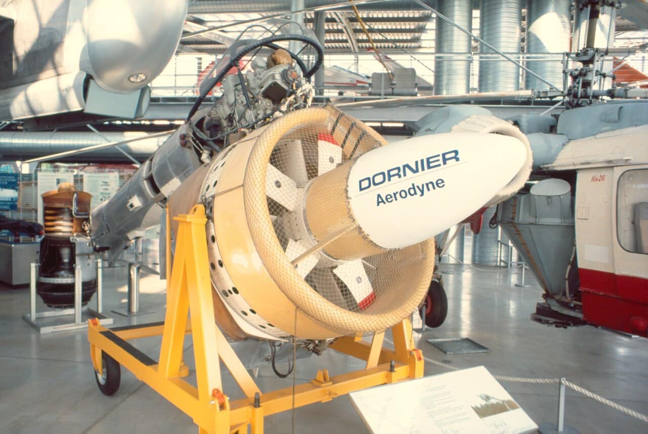 Dornier Aerodyne E1 on its transport cradle