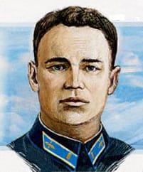 Porträt des Testpiloten Grigory Bakhchivandzhi