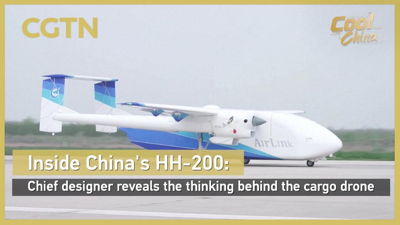 HH-200 autonomous cargo drone on the ground