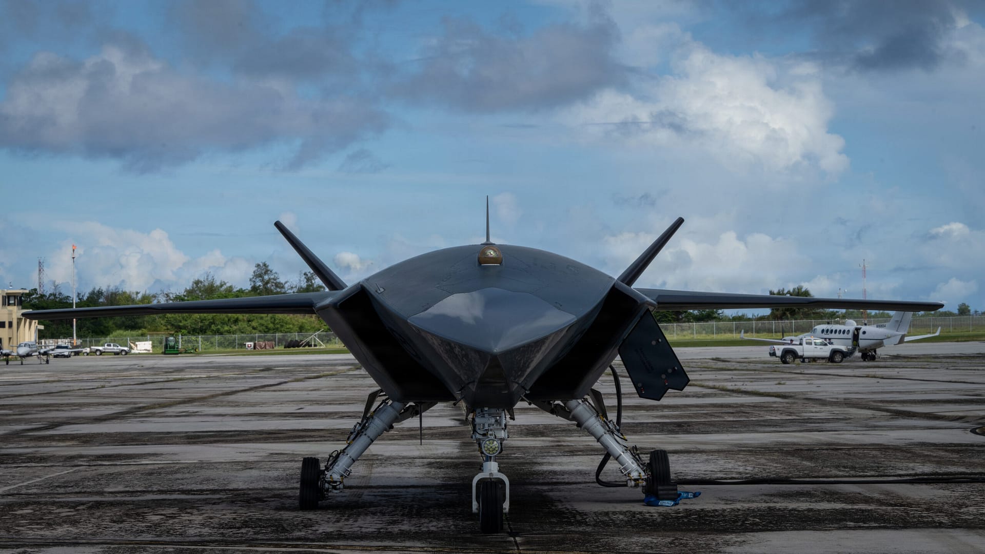 MQ-28 Ghost Bat undergoes preflight checks at Rota during Exercise Valiant Shield 2026