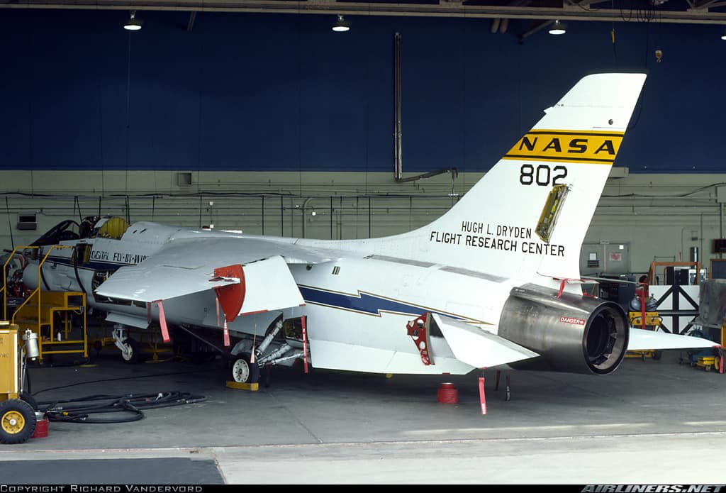 NASA F-8C Crusader the first digital fly-by-wire aircraft