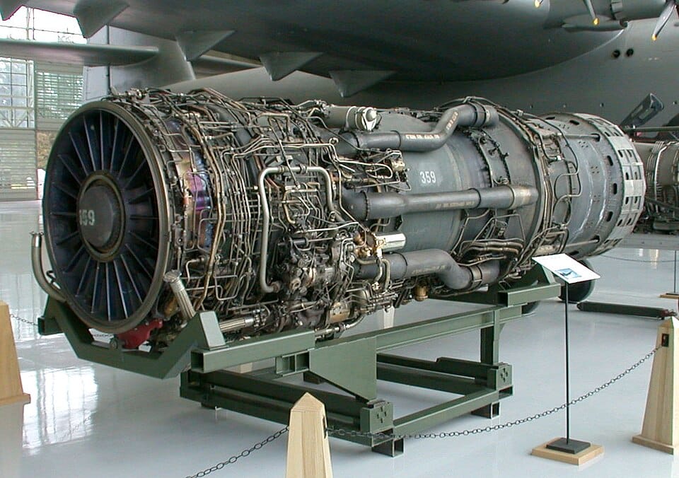Il motore Pratt & Whitney J58 che equipaggiava l'SR-71 Blackbird, lo stesso tipo di motore che si spense in fiamme sopra la Thailandia nel 1970.