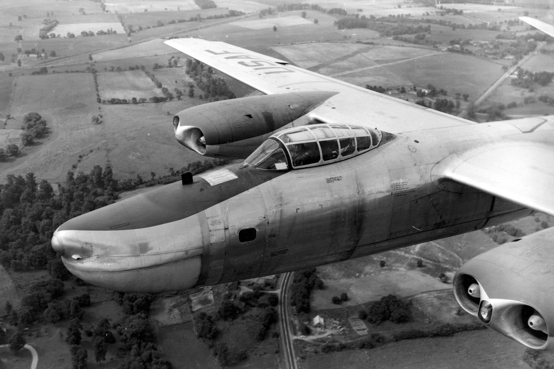 North American RB-45C Tornado reconnaissance aircraft in flight