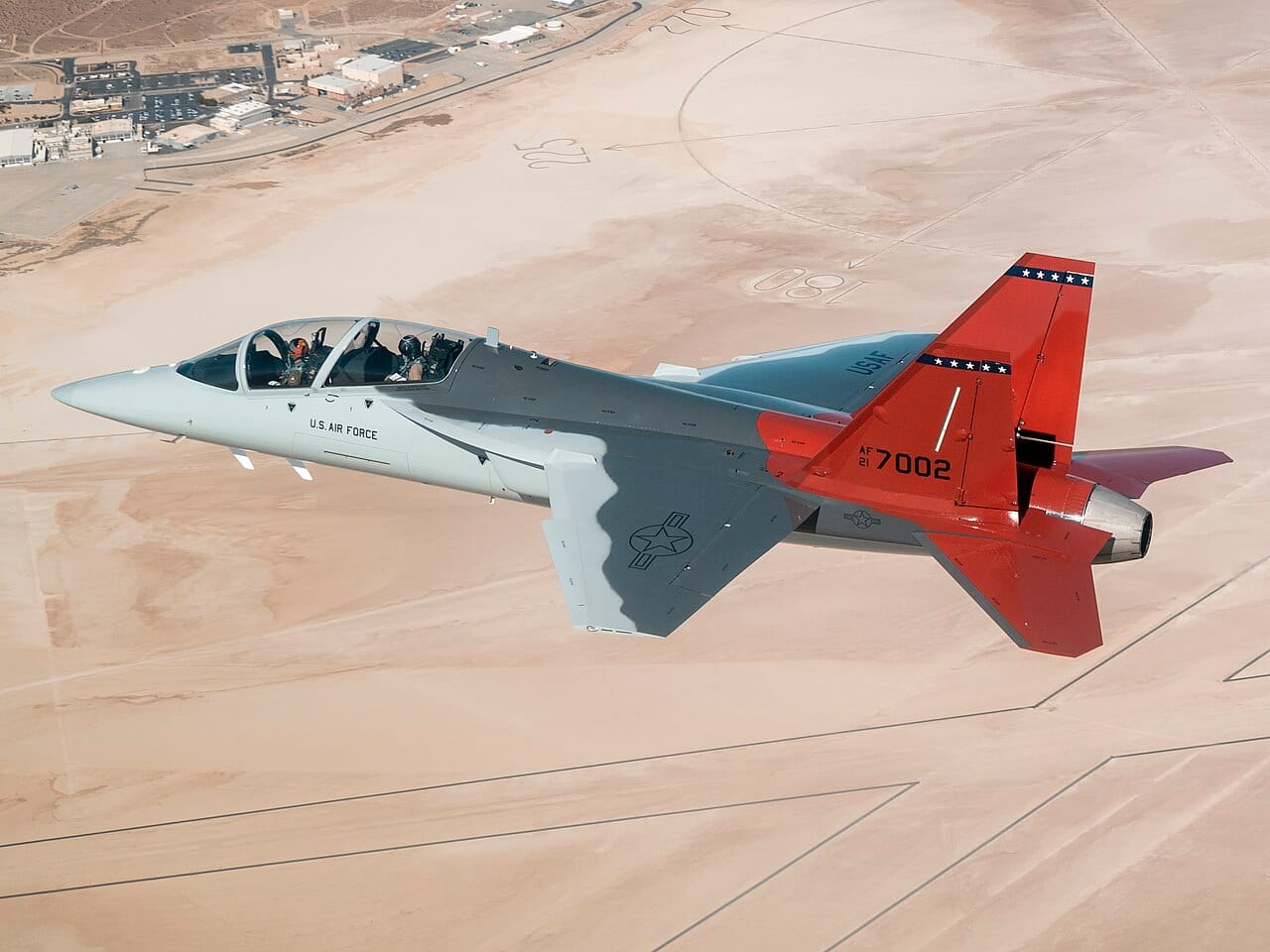 Boeing T-7A Red Hawk over Edwards Air Force Base