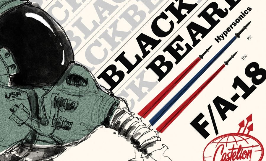 Concetto di missile ipersonico Castelion Blackbeard per l'F/A-18