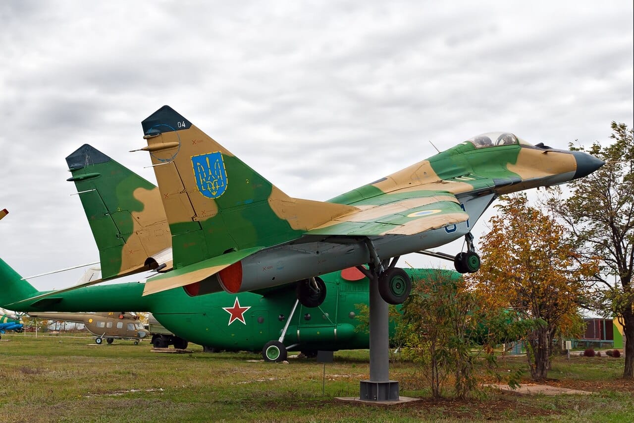 Ukrainian Air Force MiG-29 with tryzub marking