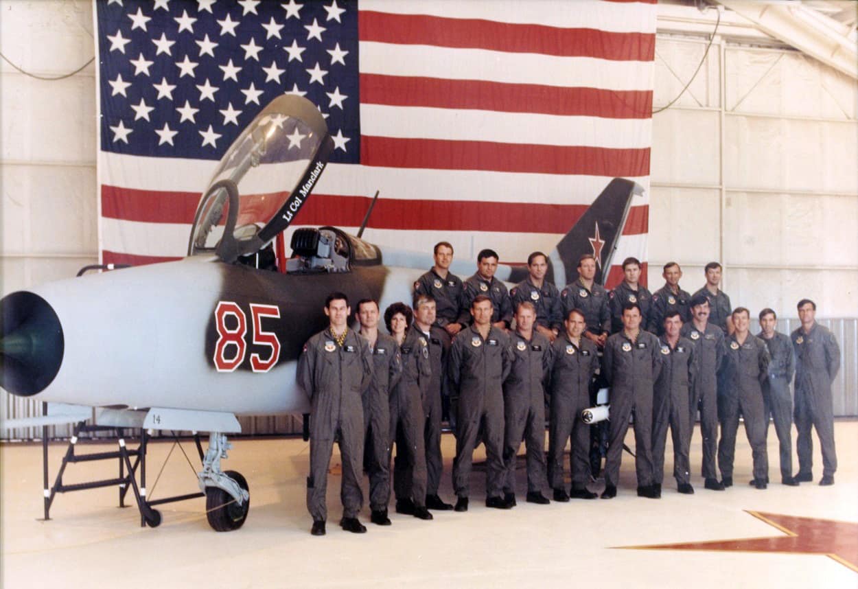 4477th TES personnel with a MiG-21