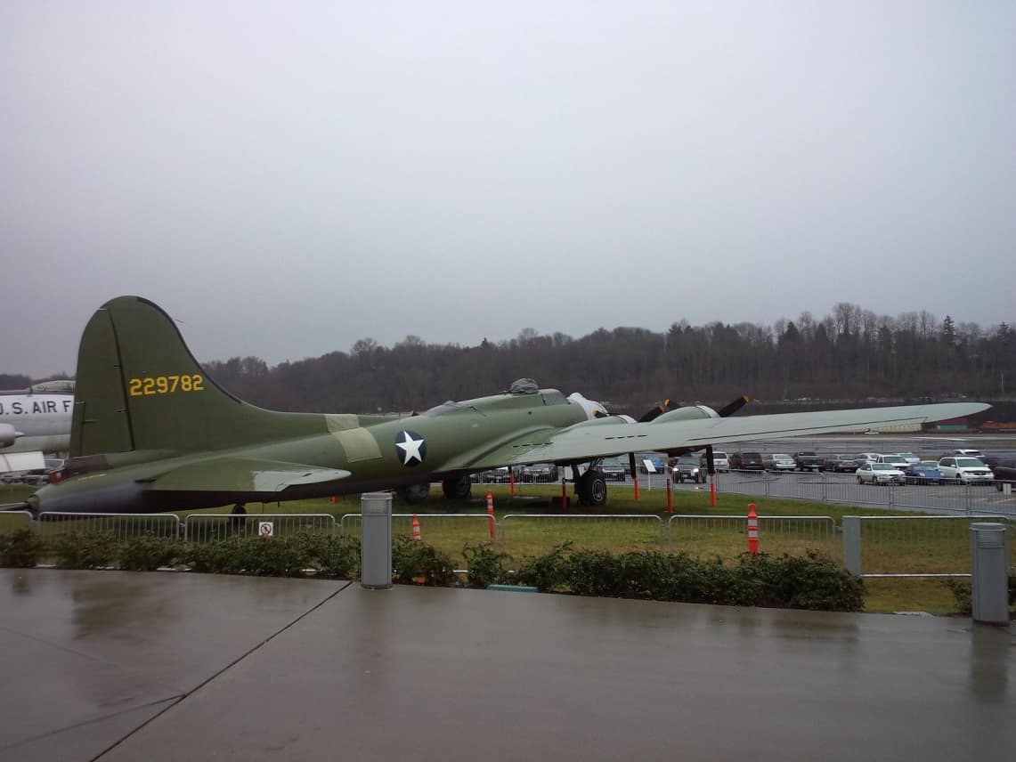 A preserved B-17F Flying Fortress