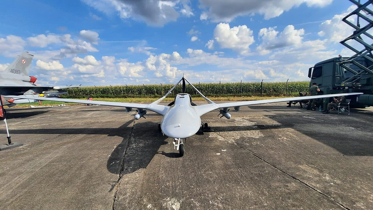 A Bayraktar TB2 combat drone
