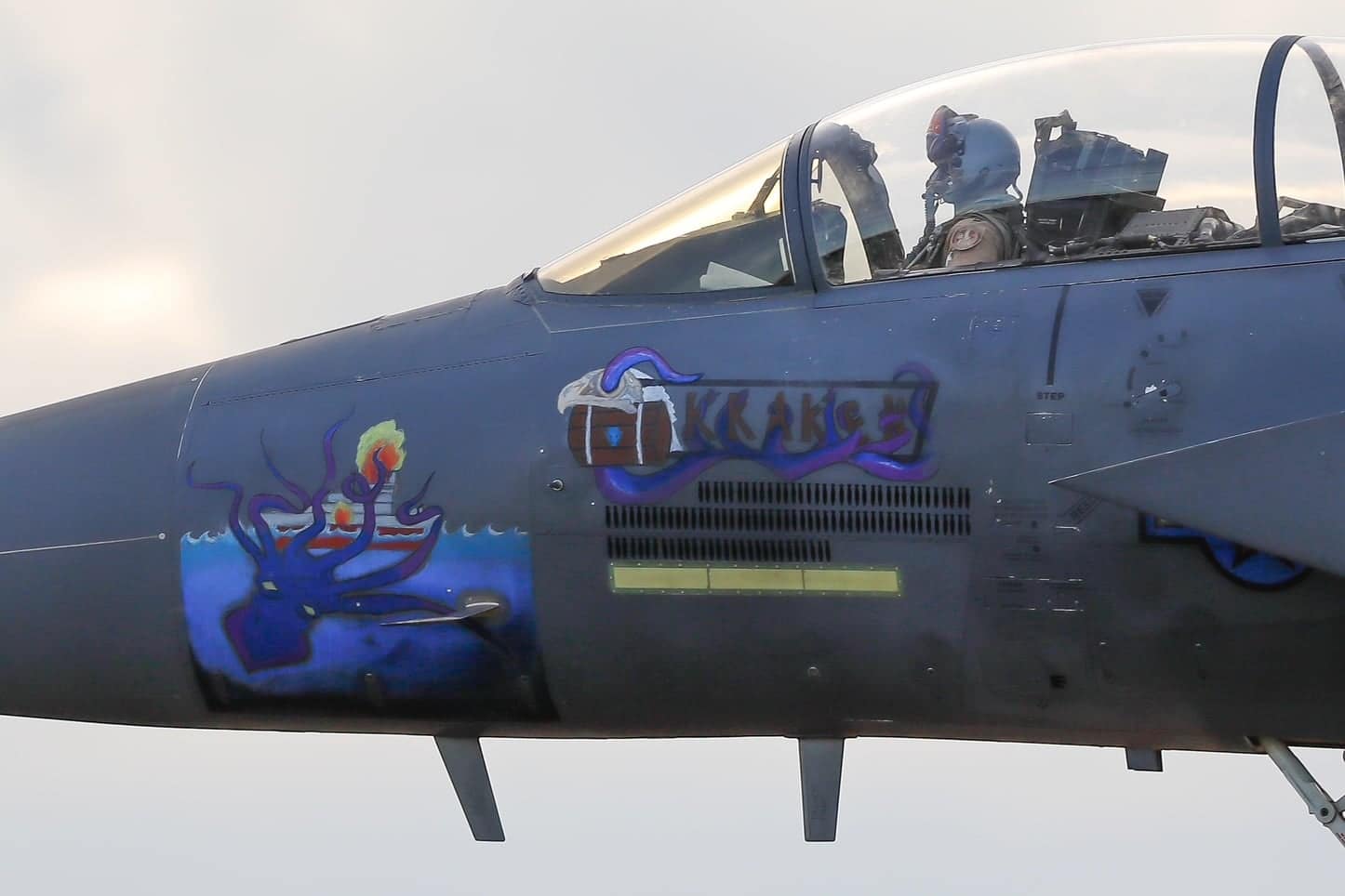 F-15E Strike Eagle Kraken Bugbemalung auf der RAF Lakenheath