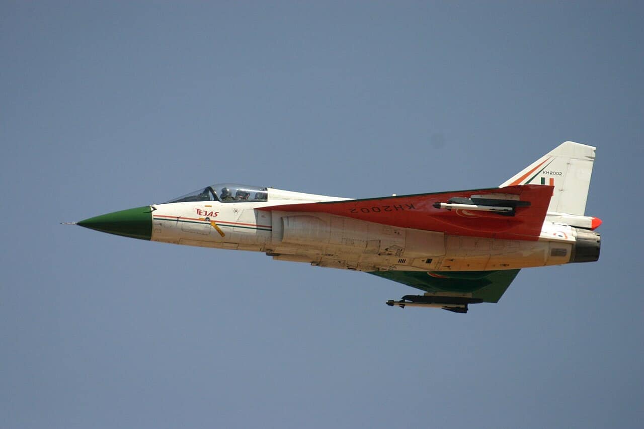 HAL Tejas at Aero India, representing India's growing indigenous aerospace capability