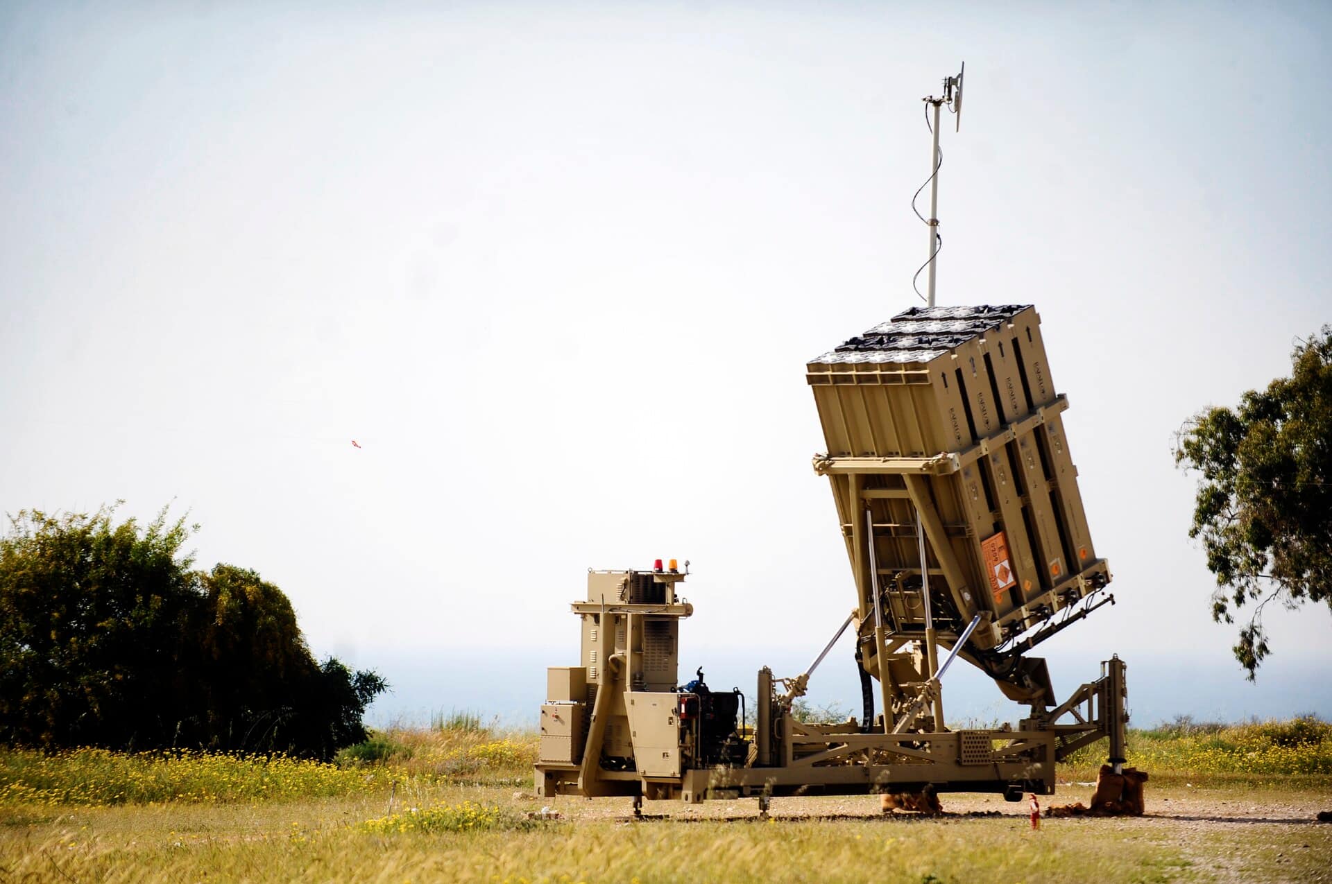 Iron Dome battery deployed near Ashkelon
