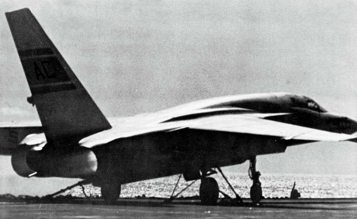 An RA-5C Vigilante launching from a carrier