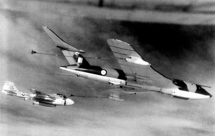 Handley Page Victor K.2 Tankflugzeug bei der Luftbetankung