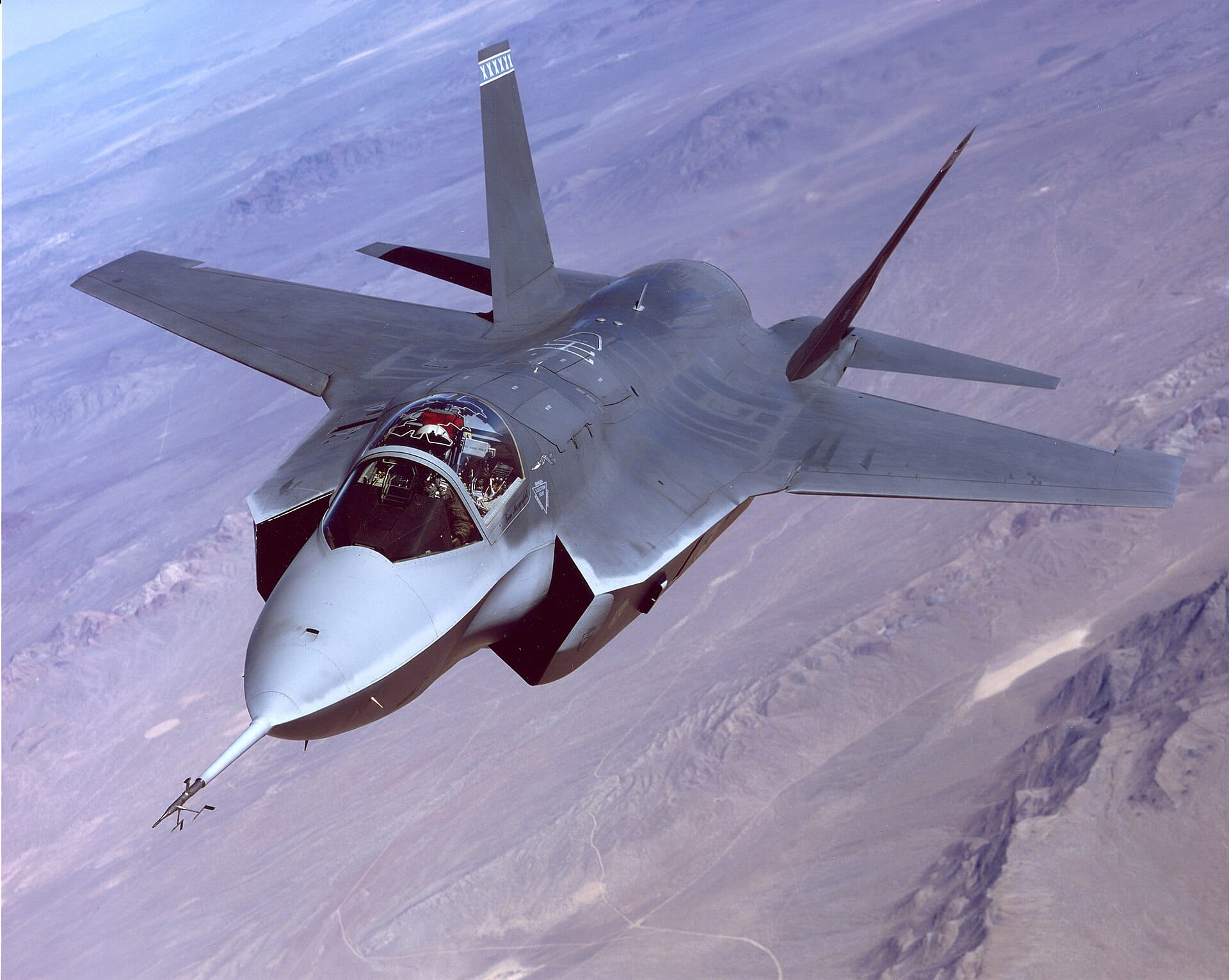 Lockheed Martin X-35 Joint Strike Fighter demonstrator in flight test at Edwards AFB