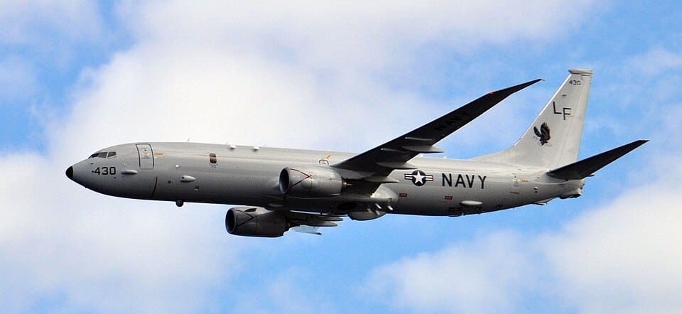 US Navy P-8A Poseidon maritime patrol aircraft