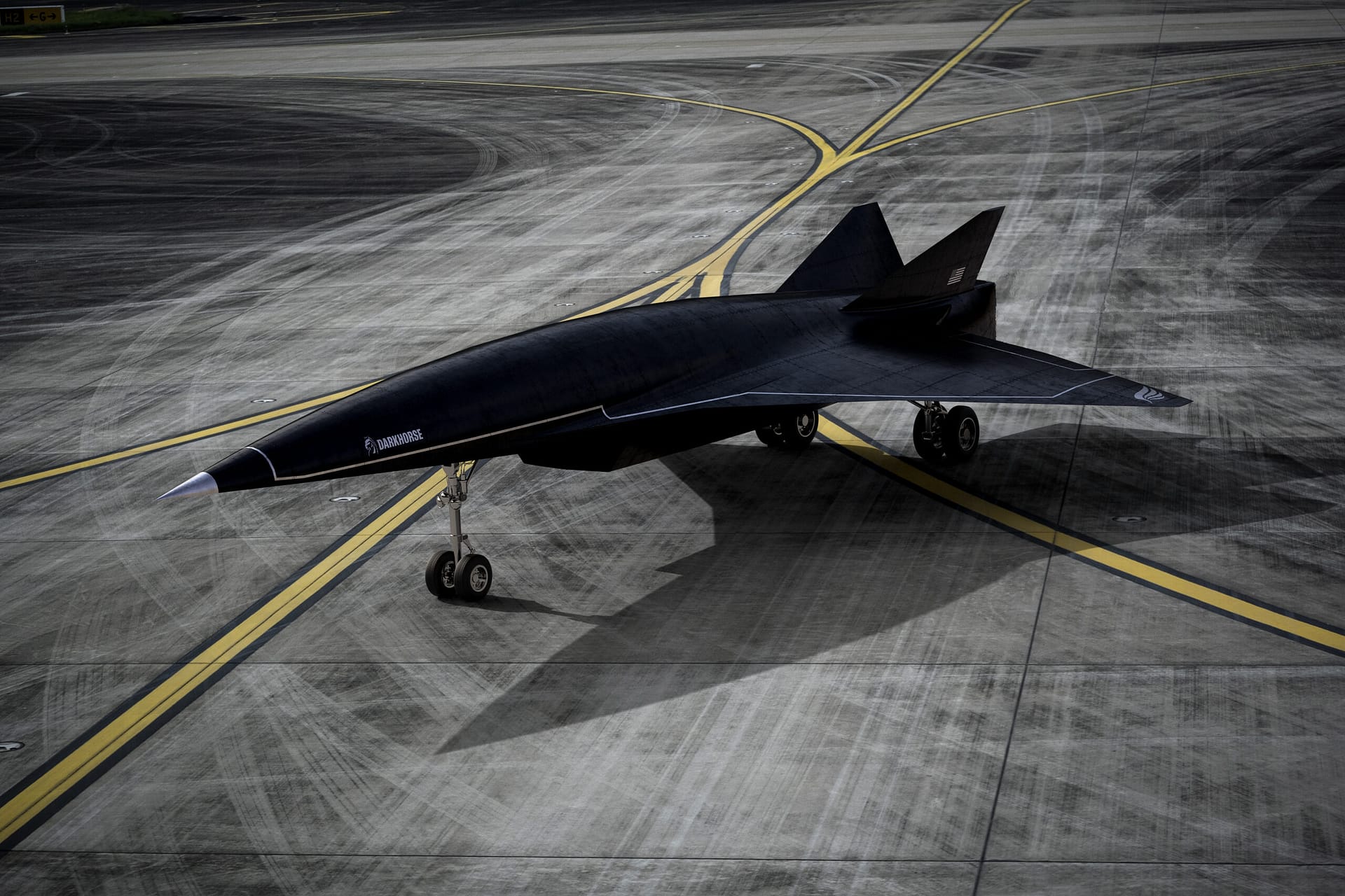 Hermeus Darkhorse on a runway