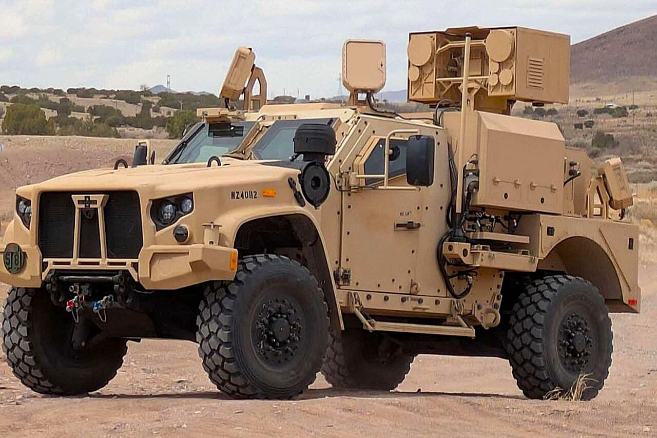 JLTV-mounted LOCUST counter-drone laser