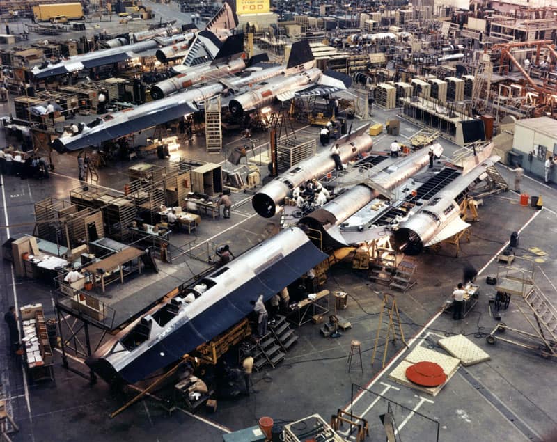 SR-71 production at Skunk Works