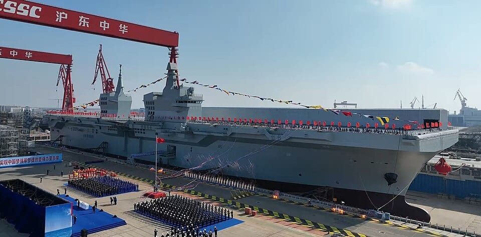 Type 076 Sichuan LHD launching ship