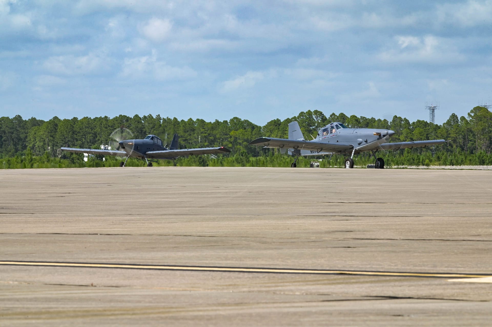 AT-802U arriving at Hurlburt Field for AFSOC Armed Overwatch testing