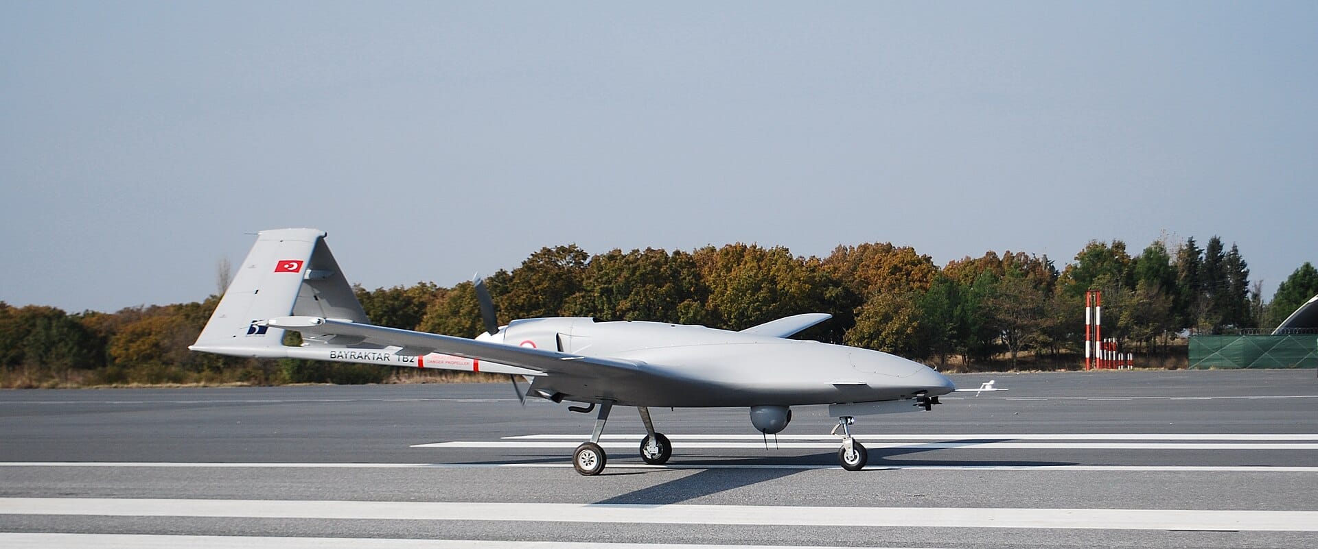 Bayraktar TB2 drone on a runway