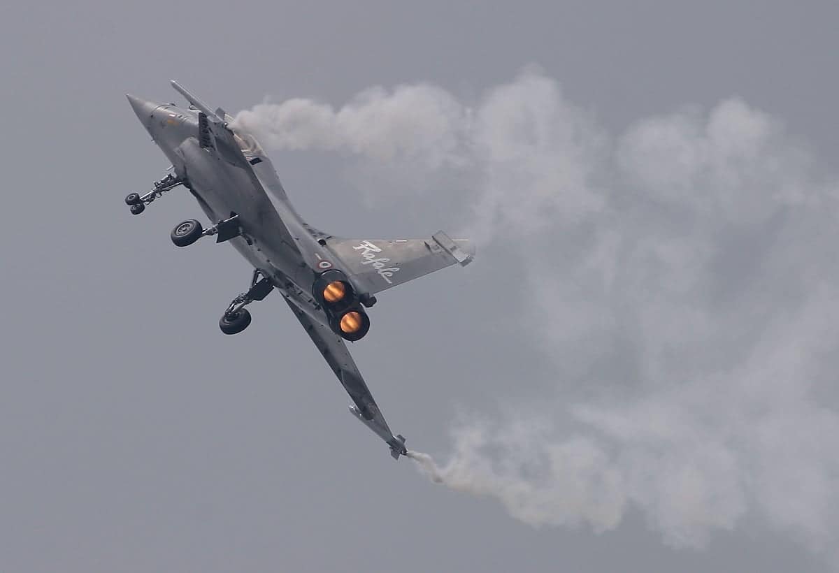 Dassault Rafale B armed with weapons under French Air Force
