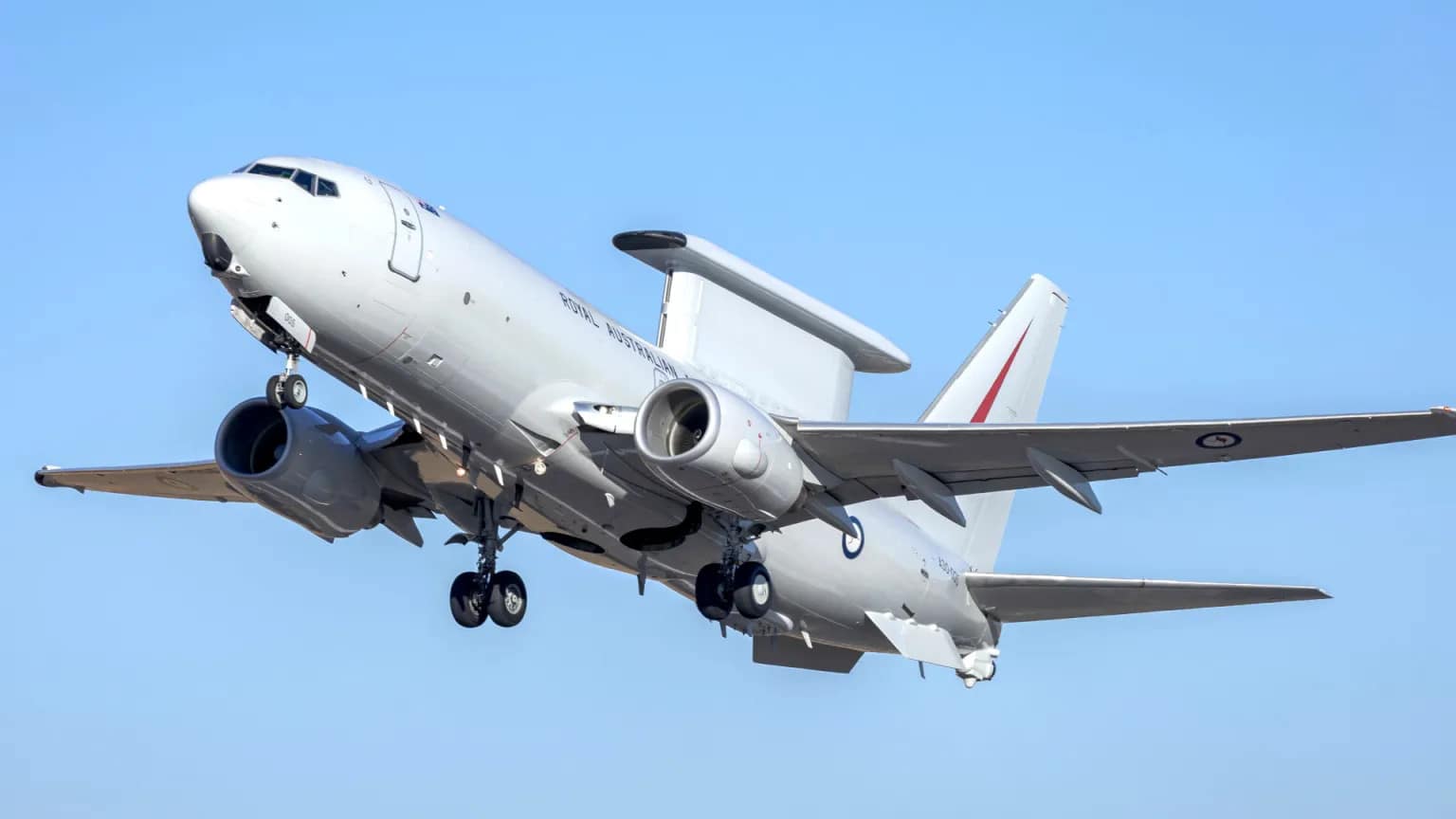 An E-7 Wedgetail airborne early warning aircraft
