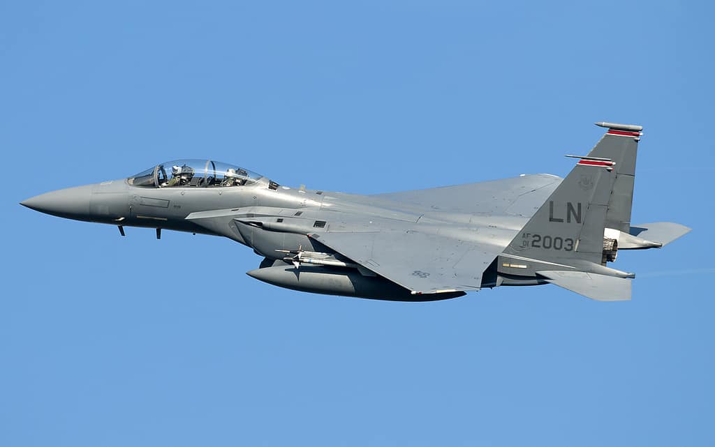 An F-15 Eagle in flight
