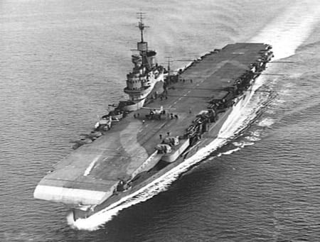 The aircraft carrier HMS Illustrious