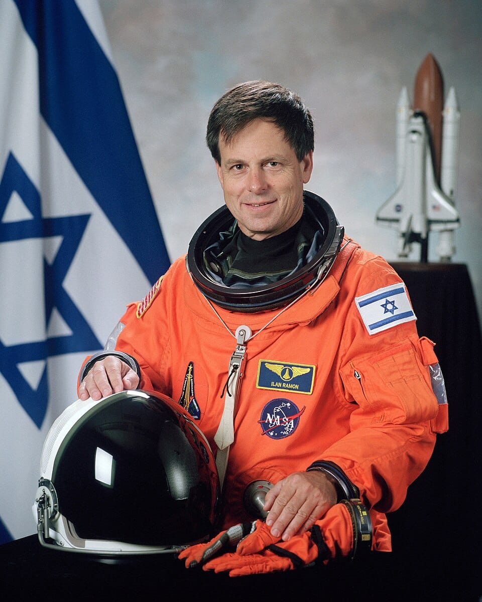 Ilan Ramon NASA portrait the youngest pilot in Operation Opera who later became Israel first astronaut