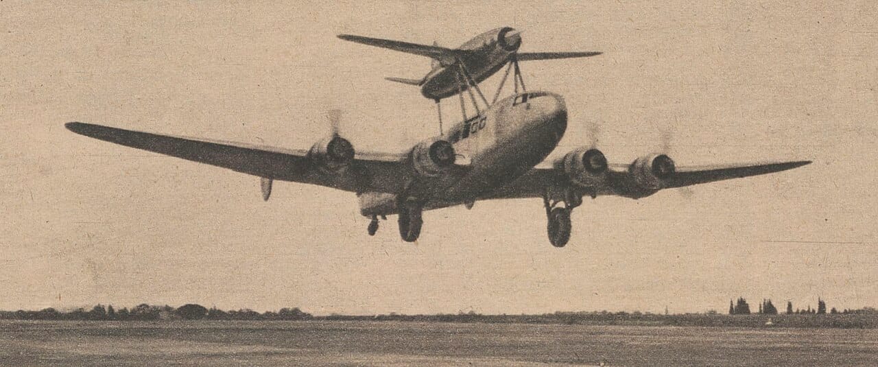 The Leduc 0.10 carried atop a Languedoc mother ship