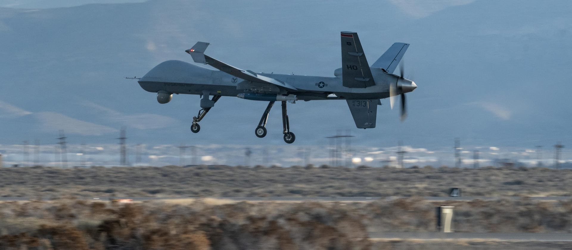 MQ-9 Reaper taking off