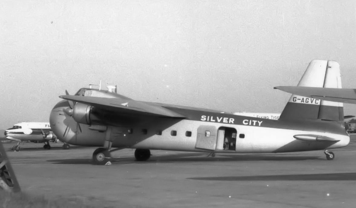 Silver City Bristol at Ringway 1955