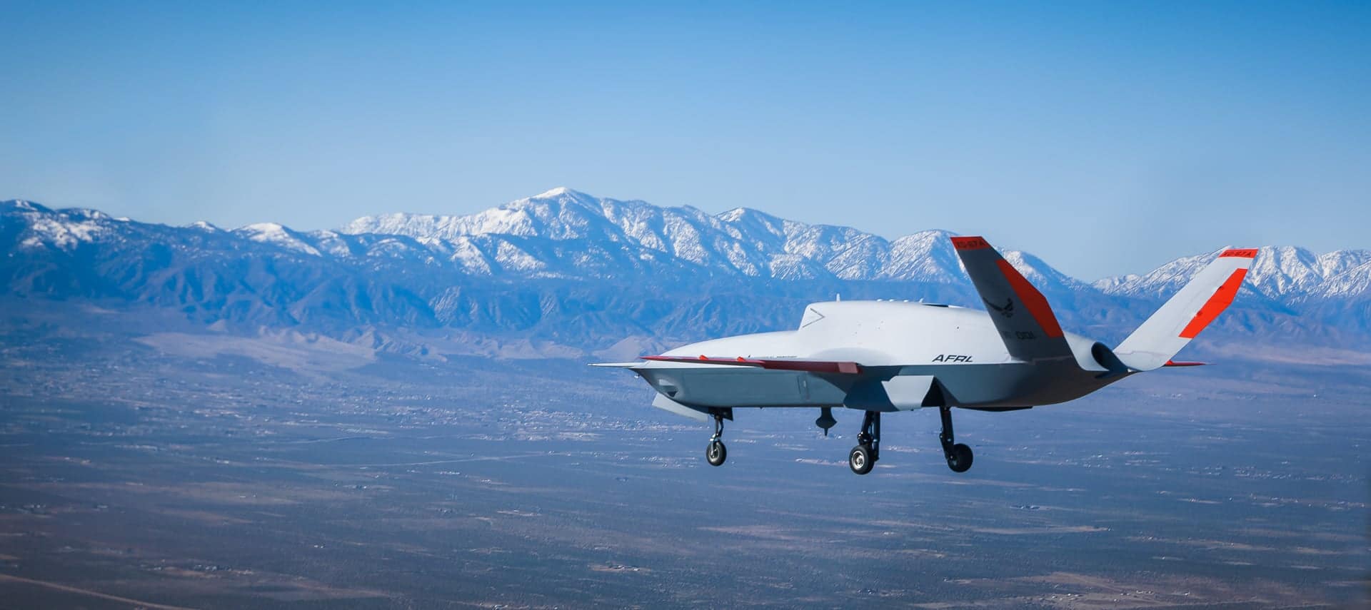 XQ-67A Off-Board Sensing Station maiden flight over Palmdale, California
