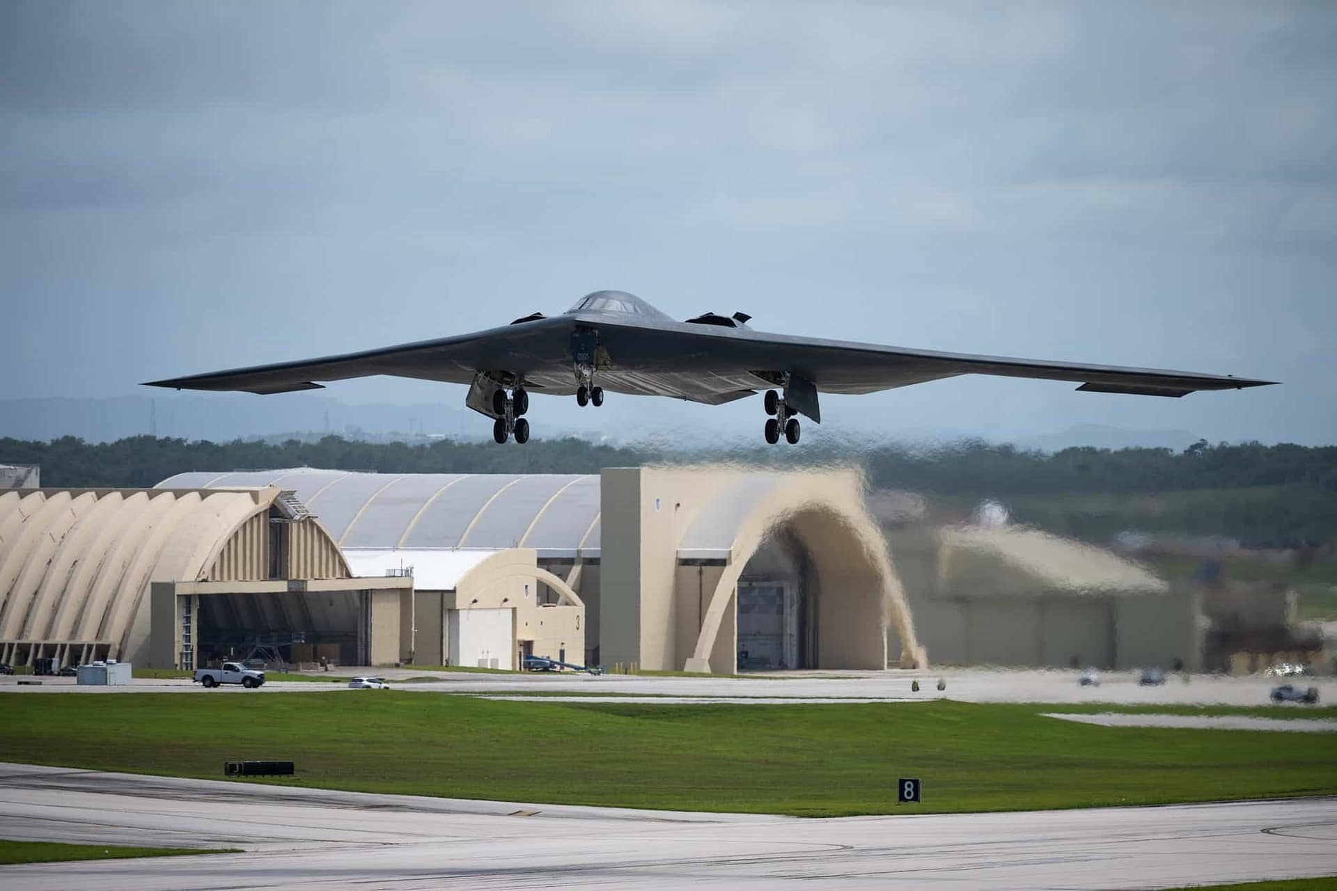 B-2 Spirit takes off from Andersen AFB Guam