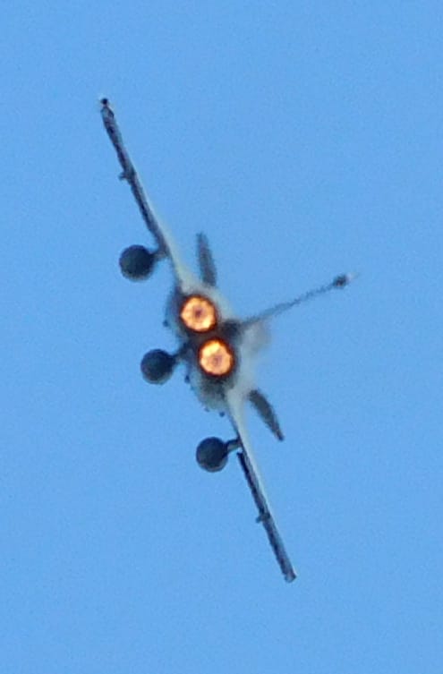 Dassault Rafale on afterburner over France
