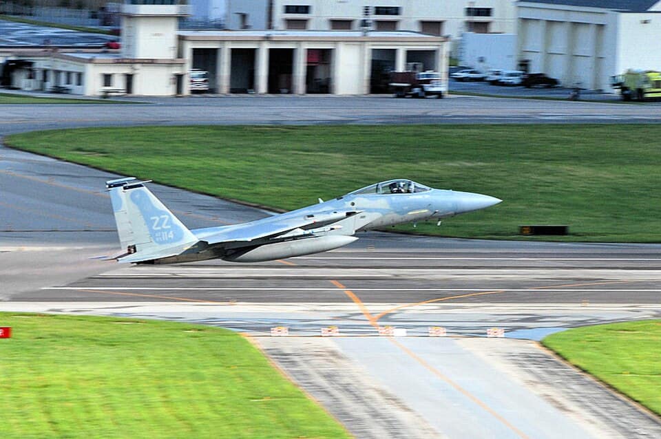 F-15C Eagle taking off from Kadena Air Base