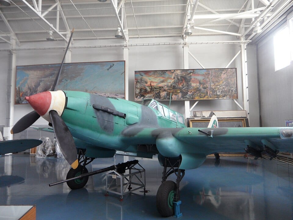 Restored Ilyushin Il-2 Sturmovik on display at a museum