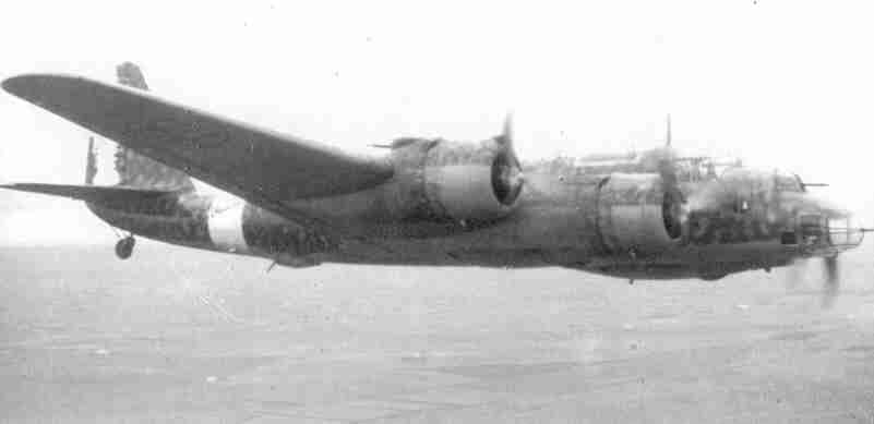 Piaggio P.108 four-engine bomber in flight